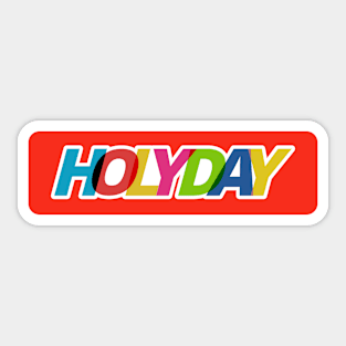 colorful holiday red strip word lettering art Sticker